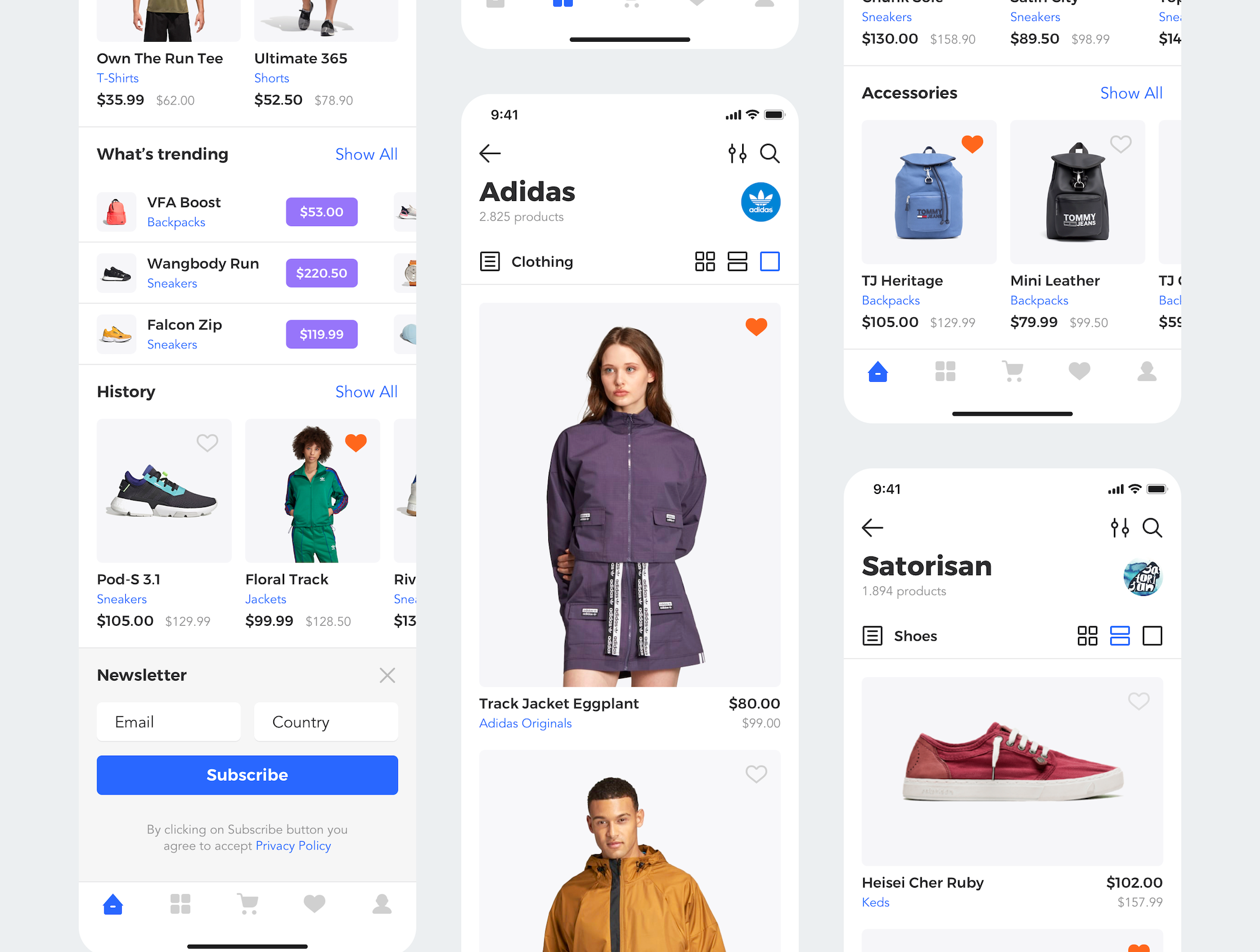 Sectore ecommerce mobile app and Website